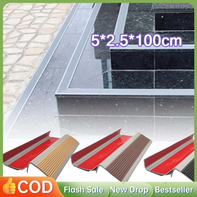 Lis Tangga List Tangga Anti Slip 1 Meter Pvc Stiker Tangga Anti Licin Anti Selip Tangga