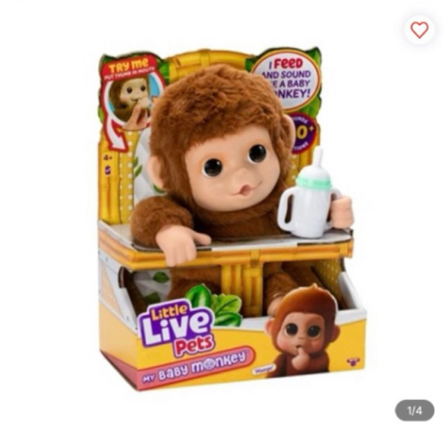 Little Live Pets My Baby Monkey Mango - Cokelat