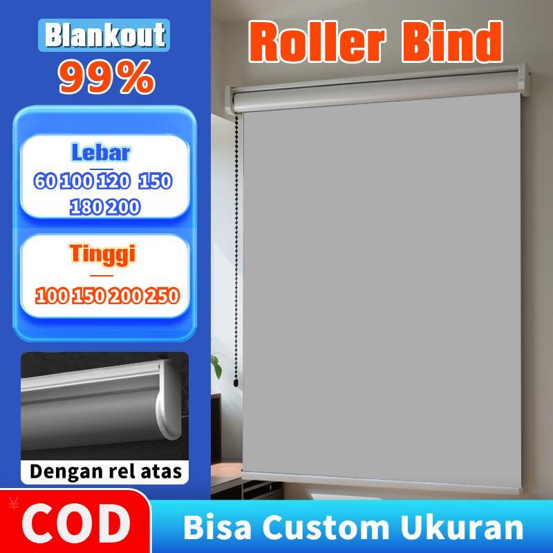 Roller Blind Tirai Gulung Jendela Blackout 100% Tirai Jendela Gulung Roller Blind Custom Ukuran