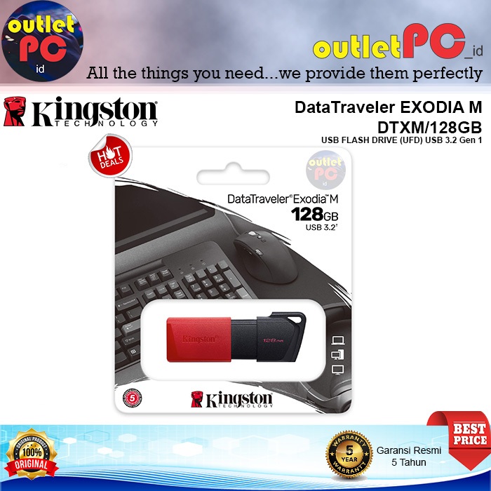 KINGSTON Flash Disk DATATRAVELER 128GB USB 3.2 128 GB 128-GB ufd Flash Disk USB3