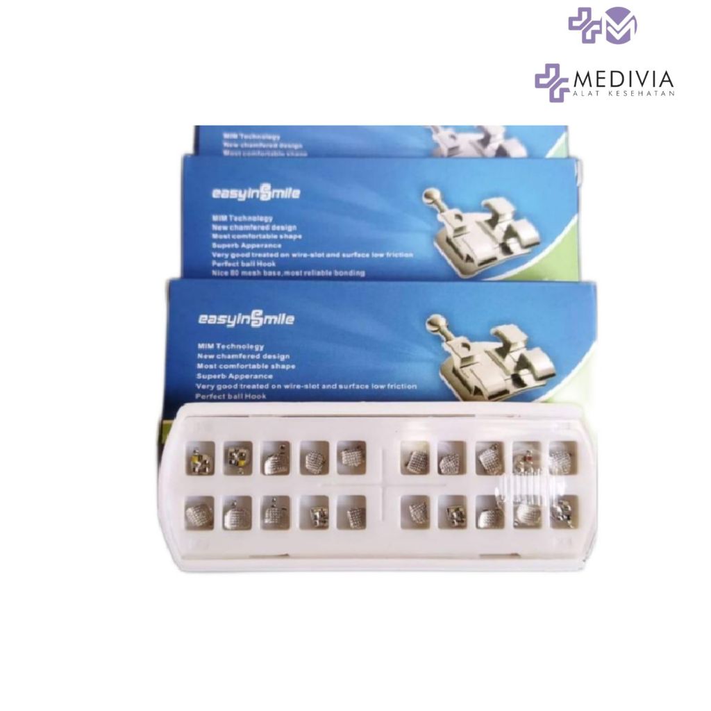 EASYINSMILE (USA) BEHEL METAL PREMIUM CERAMIC SELF LIGATING DRG SPESIALIS ORTHODONTIC FDA CE