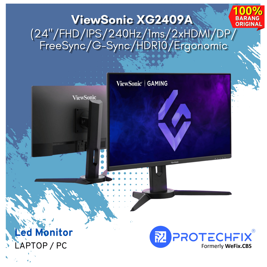 VIEWSONIC XG2409A 24 inch FHD IPS 240Hz 1ms GAMING MONITOR