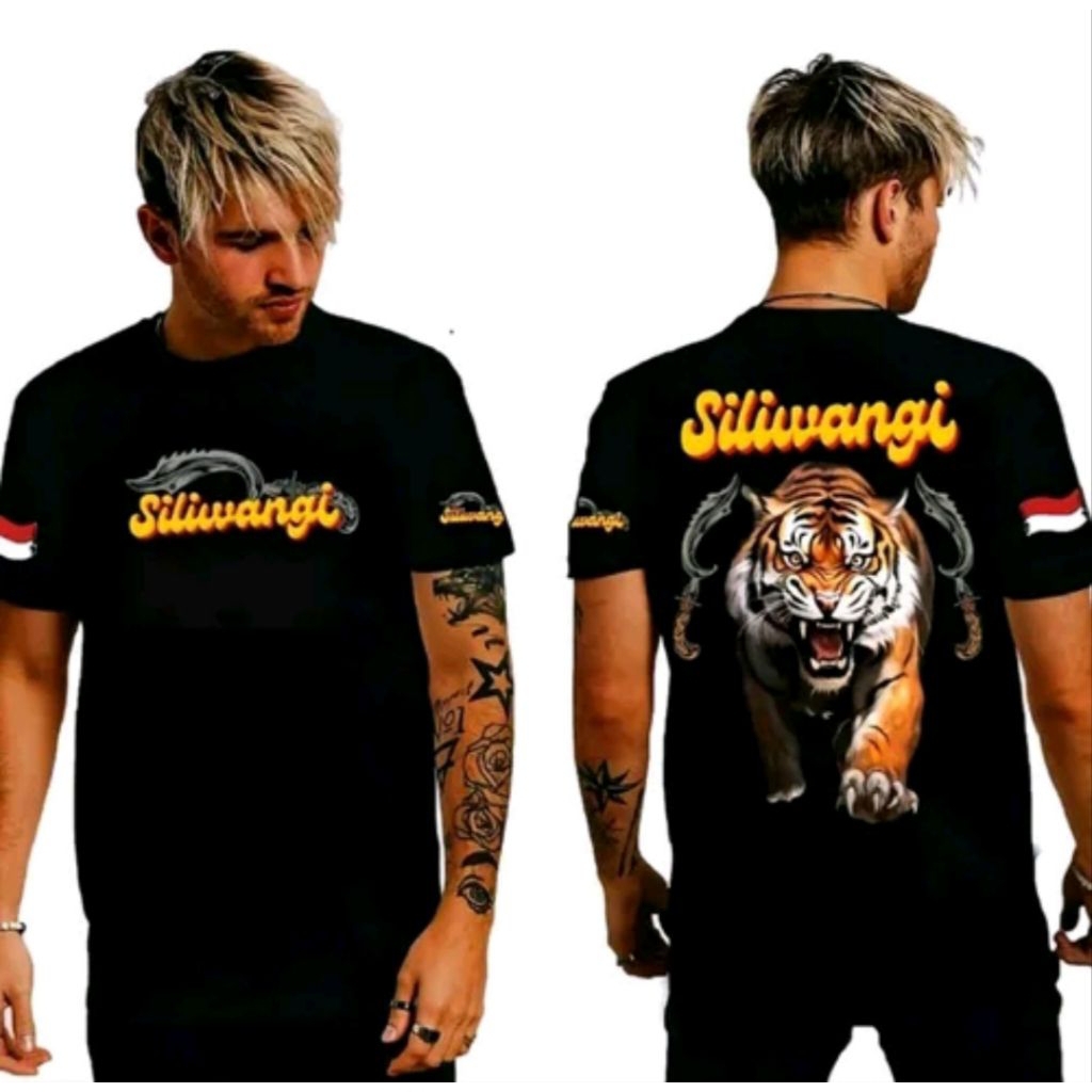 Kaos Viral Siliwangi Desain Harimau Tshirt Distro Viral Bahan Katun