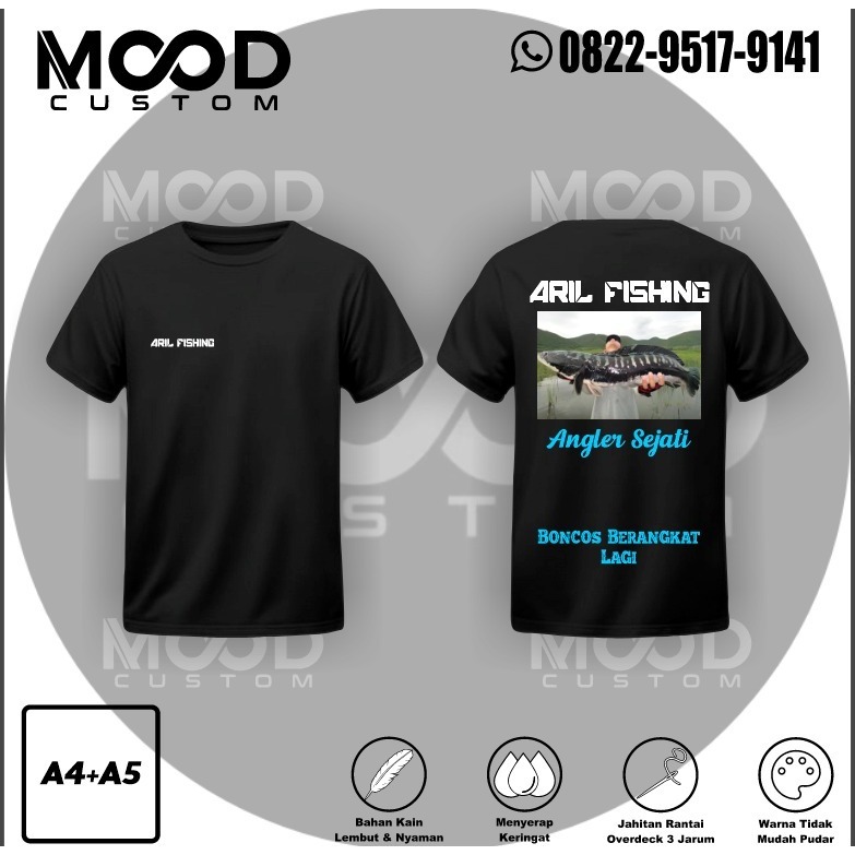KAOS + TOPI DESAIN KAK ARIL FISHING
