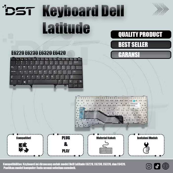 106. KEYBOARD DELL LATITUDE E6220 E6230 E6320 E6420