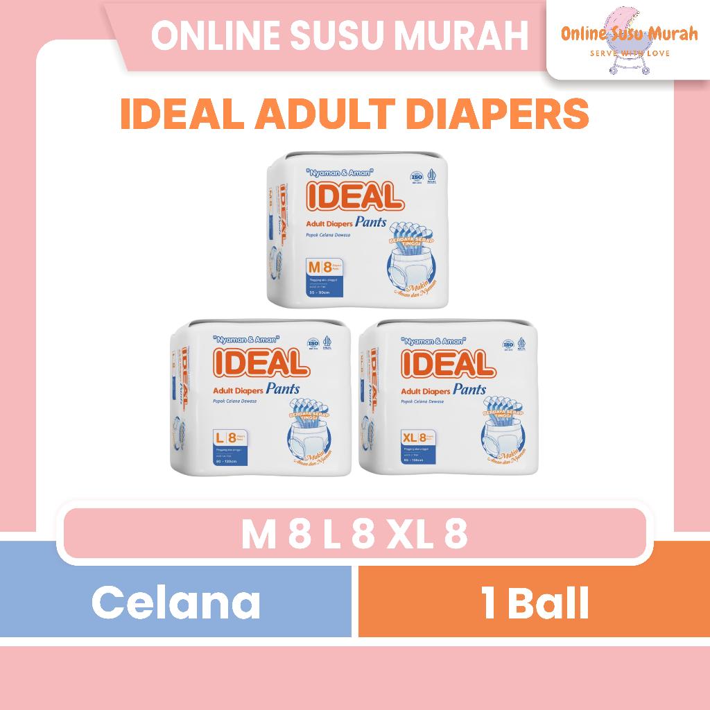IDEAL ADULT DIAPERS PANTS M8 L8 XL8 PPKS