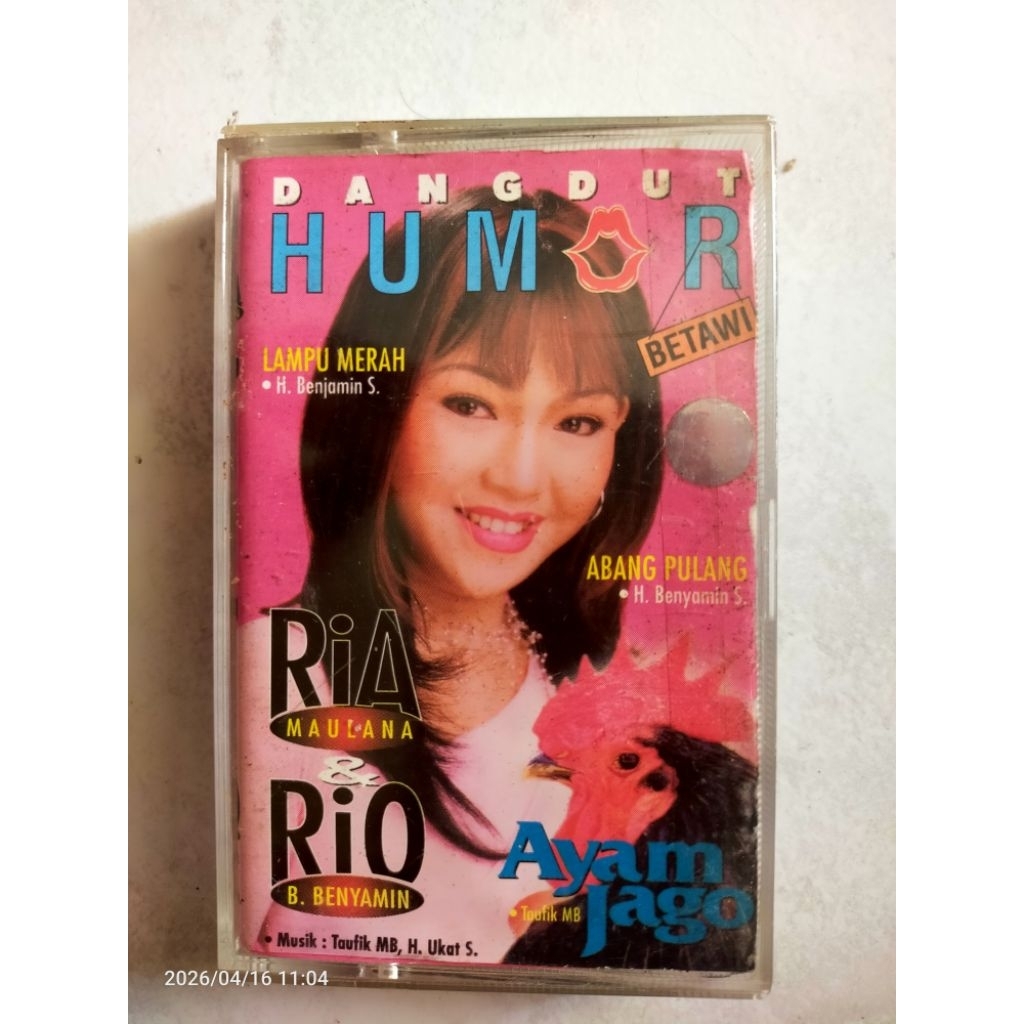 kaset pita jadul Dangdut Humor betawi RIA MAULANA & RIO B.BENYAMIN