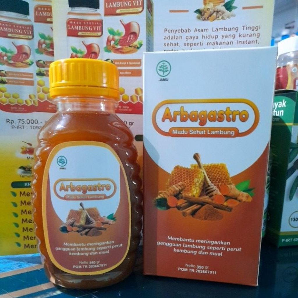 Arbagastro madu spesial lambung fit/arbagastro lambung sehat/arbagastro madu lambung 350gr