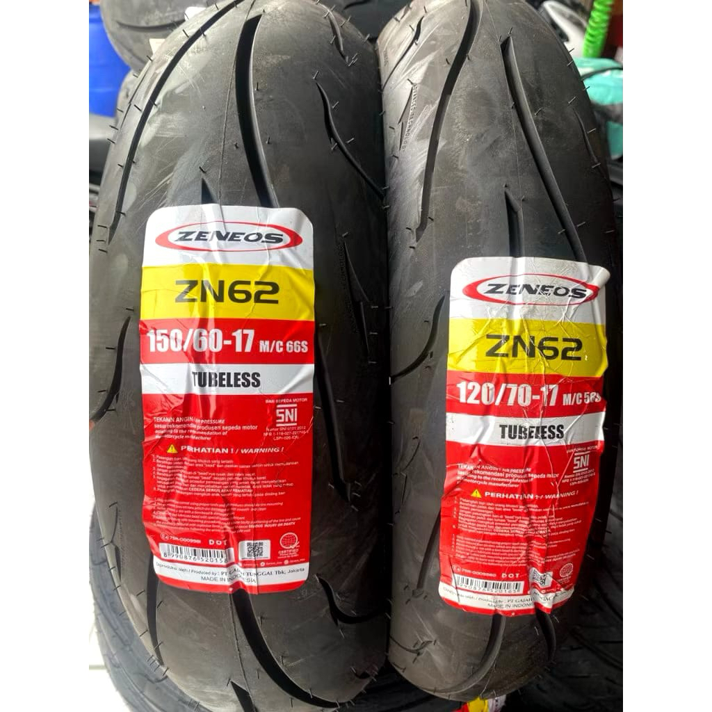 BAN LUAR ZENEOS ZN62 RS UKURAN 120/70-17 140/70-17 130/70-17 140/70-17 150/60-17 160/60-17