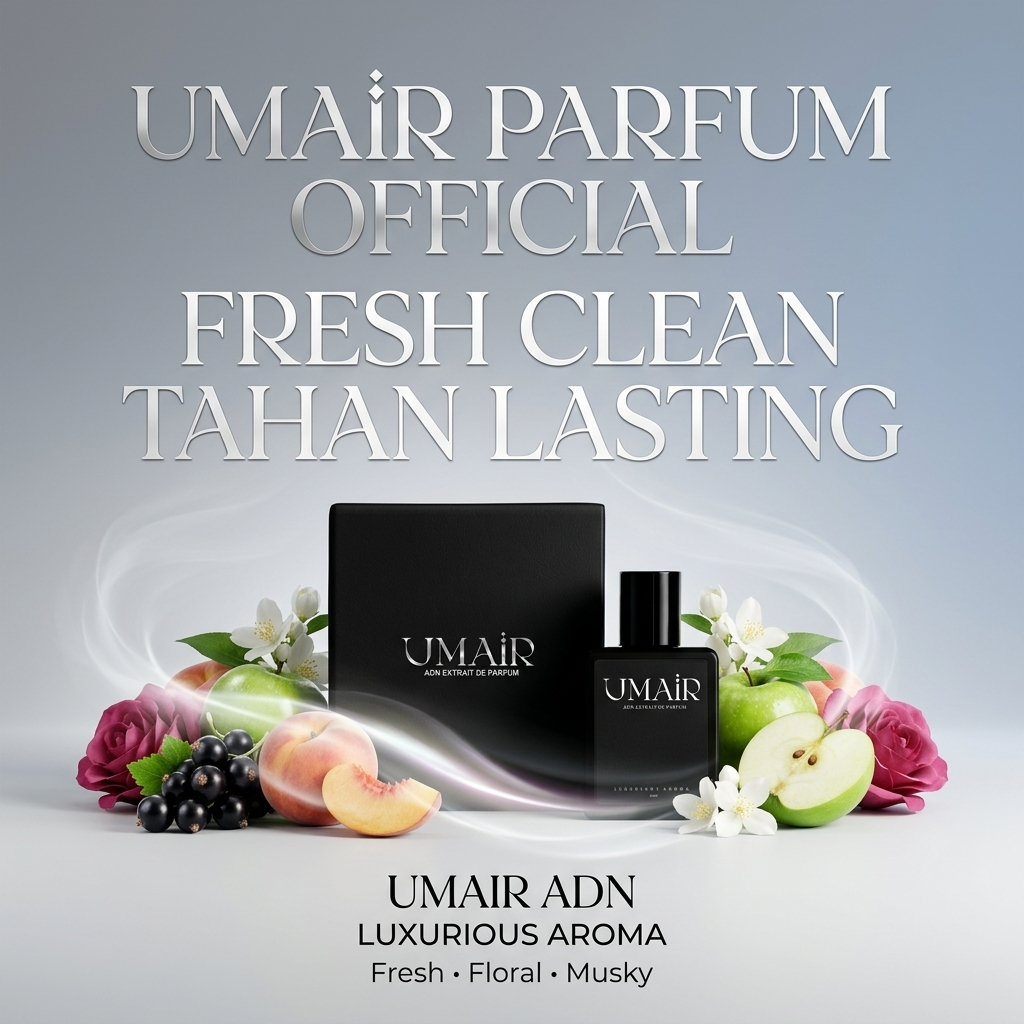 Umair Parfum Official Pria Fresh Tahan Lama – Umair ADN Extrait De Parfum 30ml Aroma Clean Musky