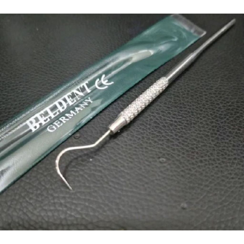 Sonde Bengkok Merk Beldent / Dental Sonde Halfmoon Intrument Gigi Stainless Steel