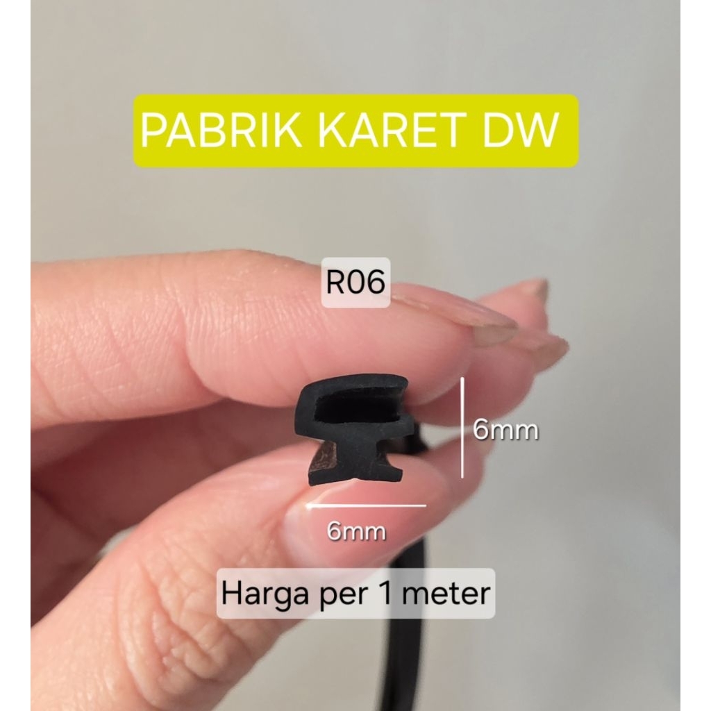 KARET R06 STOPPER PINTU JENDELA ALUMUNIUM YKK R06 KARET PEREDAM PINTU KARET STOPER BUMPER BAMPER