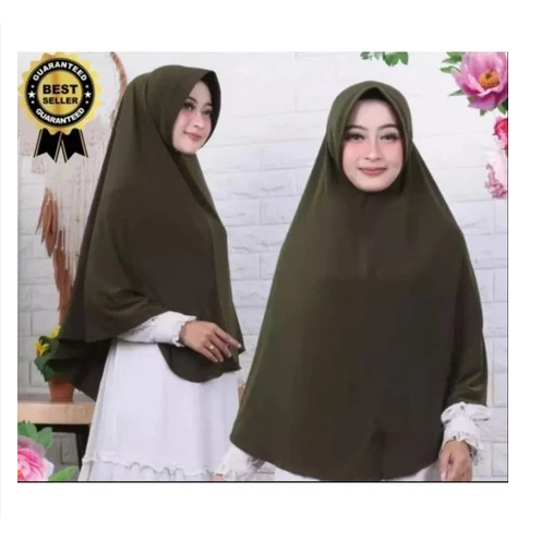 Hijab Bergo Hamidah Jersey Premium Jumbo XL syari Jilbab Jersey khimar Adem Nyaman