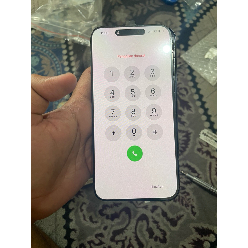 LCD iPhone 15pm original new mitracare mulus Nominus siap pasang