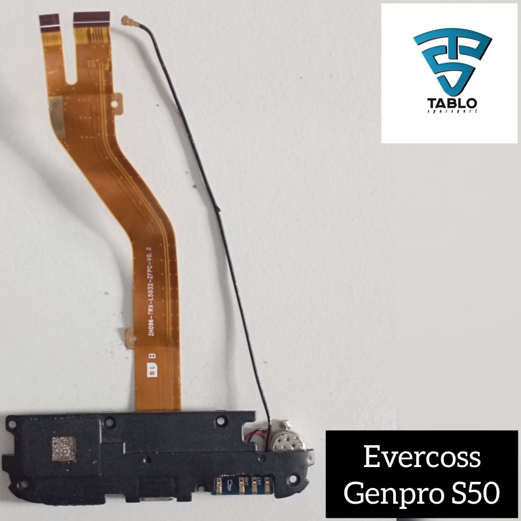 Speaker bawah papan cas flexible antena Evercoss Genpro S50 ori copotan hp