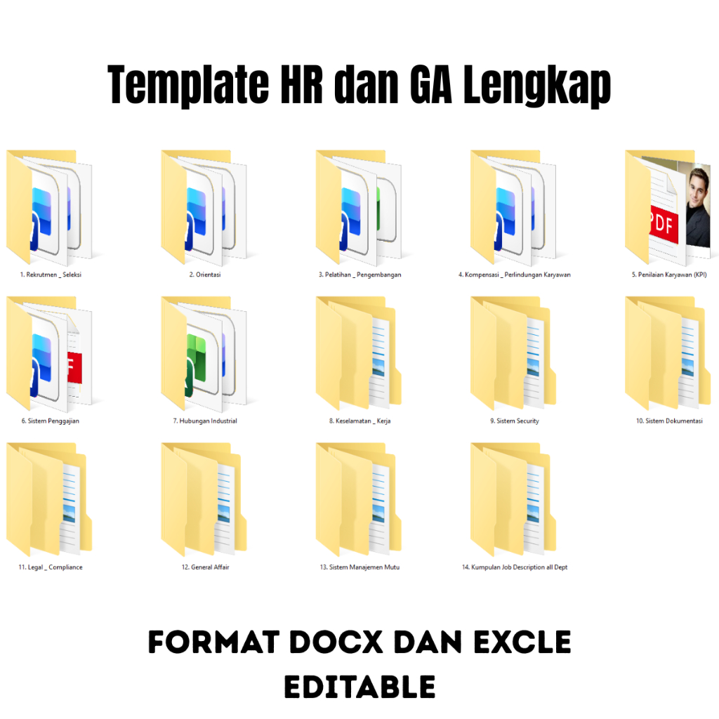 Template HRD & GA Lengkap For Word and Excel Files - GKI028