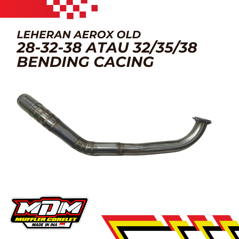 MDM RACING MUFFLER Pipa Leher Kenalpot Aerox OLD 38 Bending Cacing