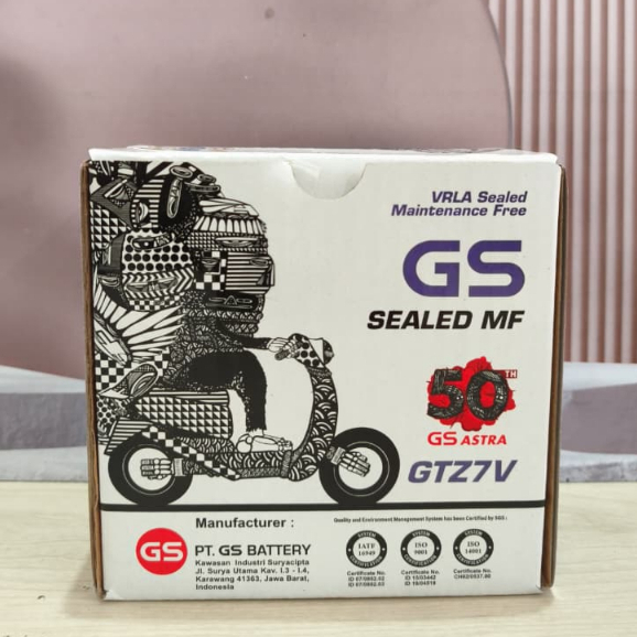 AKI GS Astra GTZ7V AKI Motor Aerox, Lexy, Nmax Original GS