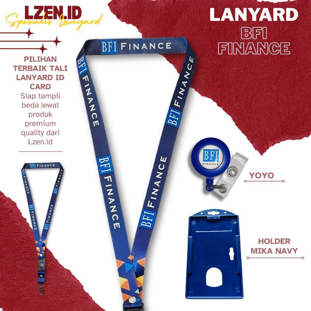 READY LANYARD GANTUNGAN ID CARD BFI FINANCE TERBARU | TALI GANTUNGAN ID CARD BFI FINANCE TERBARU [RE