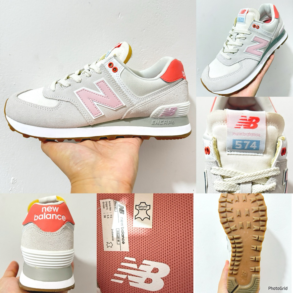 SNEAKERS NEW BALANCE 574 ORIGINAL STORE RESMI (WL574IPK) MULTICOLORS FOR WOMEN / SEPATU SNEAKERS 574
