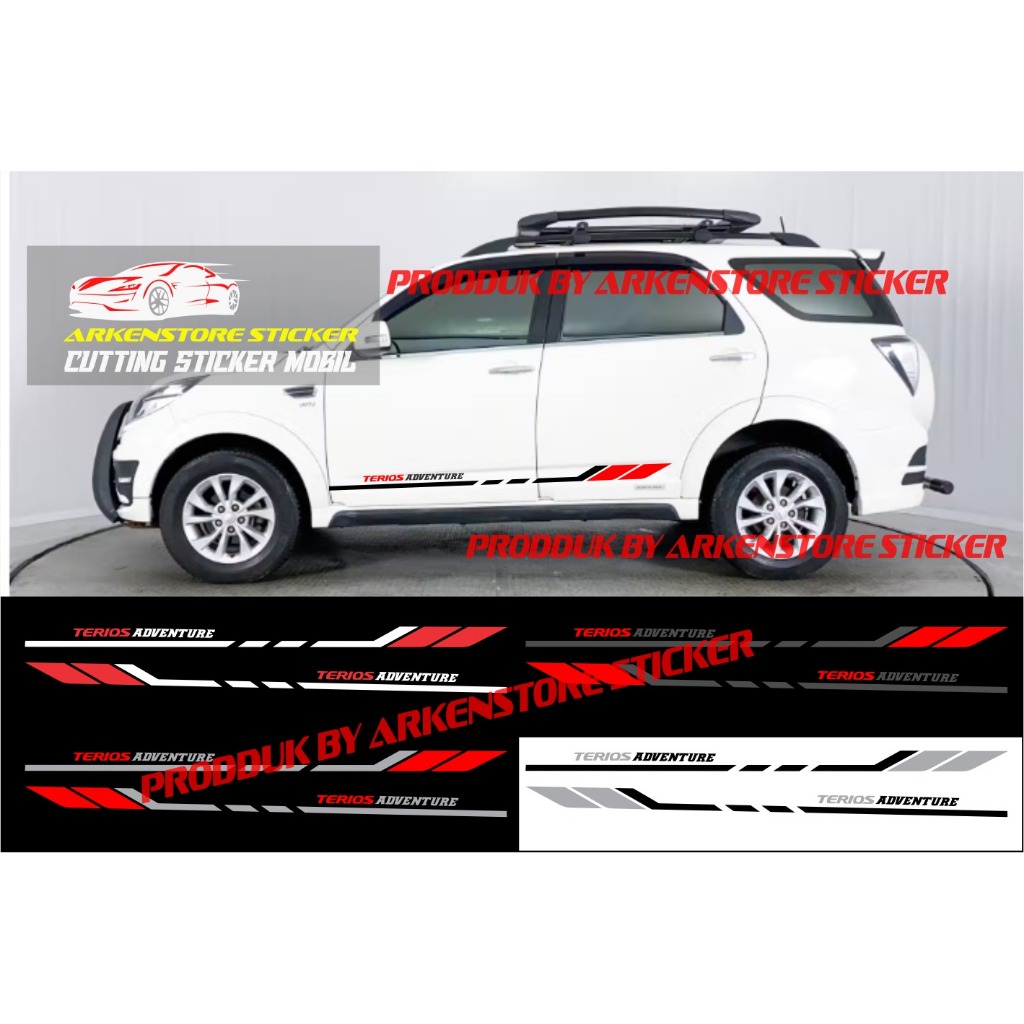 Sticker mobil terios adventure cutting stiker sticker mobil daihatsu terios adventure