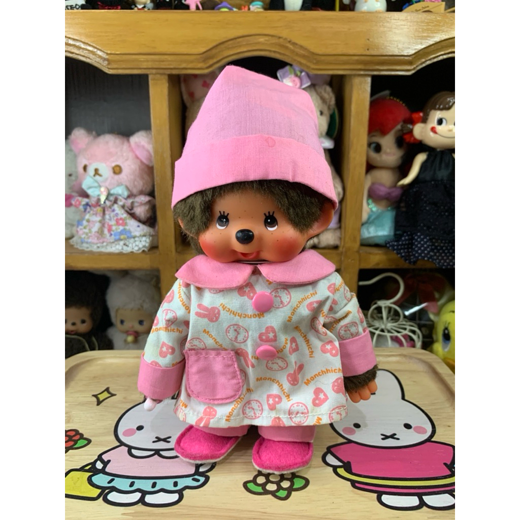 Boneka Monchhichi Pajamas Pink Sekiguchi