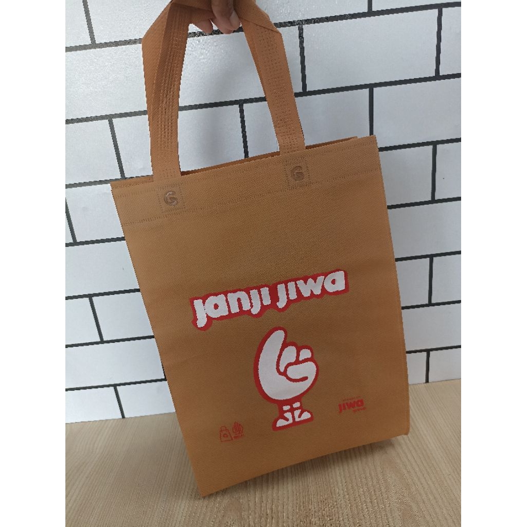 (TERMURAH) Tas spunbond janji jiwa | Tas belanja | totebag janji jiwa | tas reusable | goodiebag sou