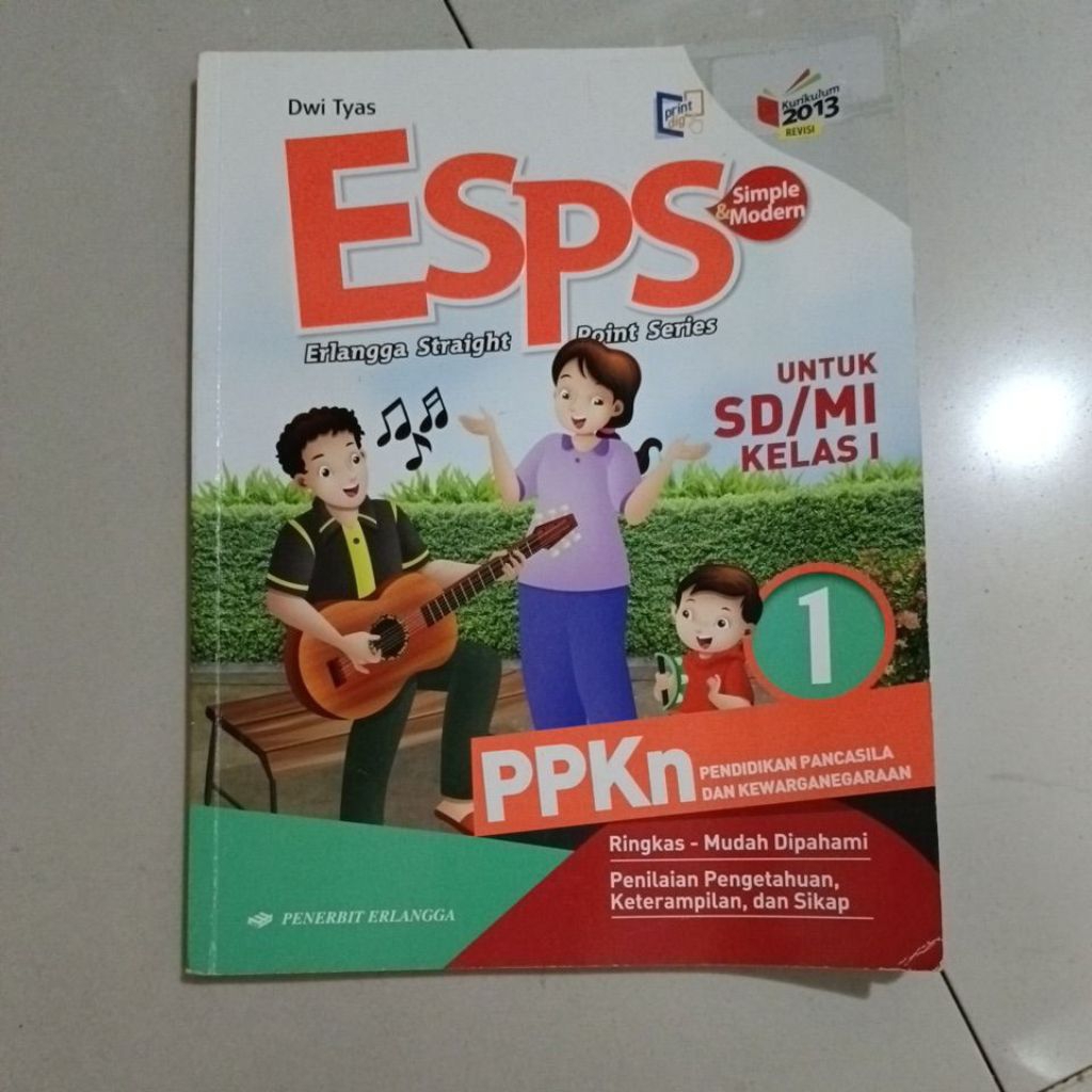 Buku ESPS Erlangga Buku PPKN Kelas 1 SD 2SD
