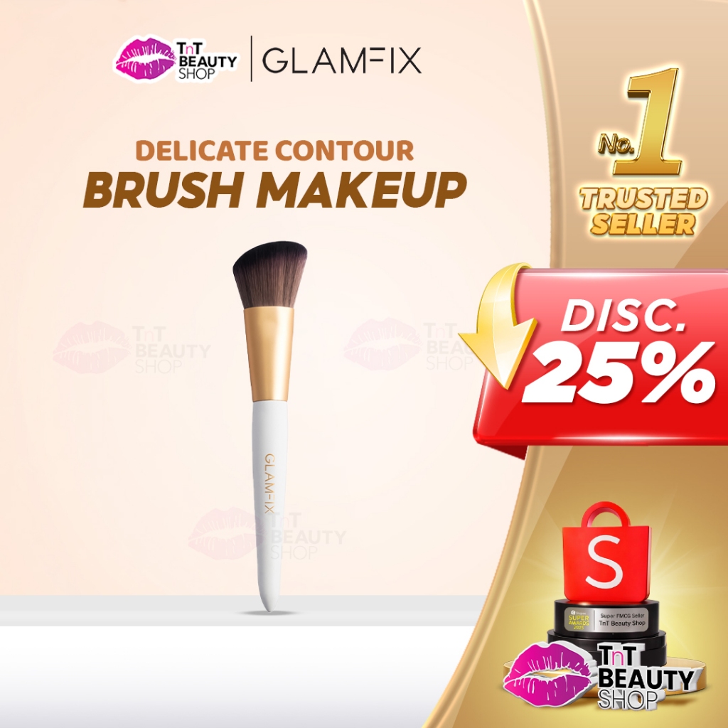 GLAMFIX Delicate Contour Brush Make Up 1 Pcs - Kuas Make Up | GLAM FIX Alat Kecantikan Makeup by YOU
