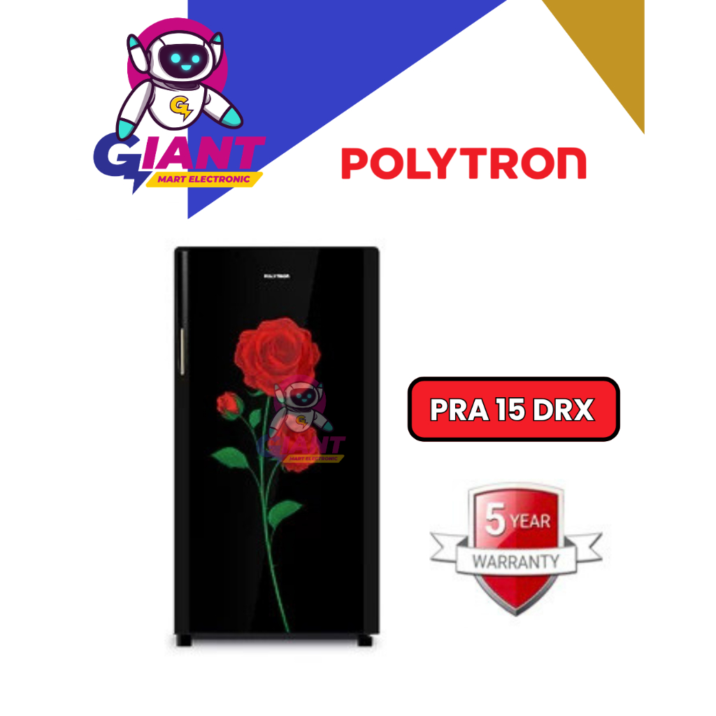 KULKAS 1 PINTU POLYTRON BELLEZA PRA 15 DRX / PRA15DRX / PRA-15DRX WITH HANDLE