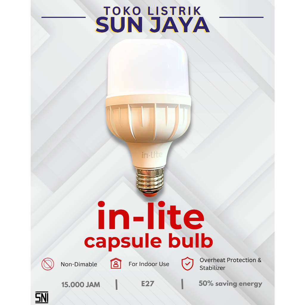 Lampu LED / Bohlam LED Inlite Capsul INBC002 Putih