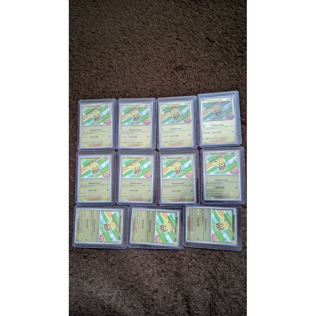 Pikachu Berkemeja Batik Holo Original TCG Indonesia
