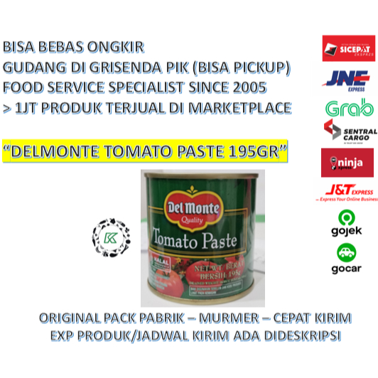 Delmonte Tomato Paste / Pasta Tomat 195gr Kaleng