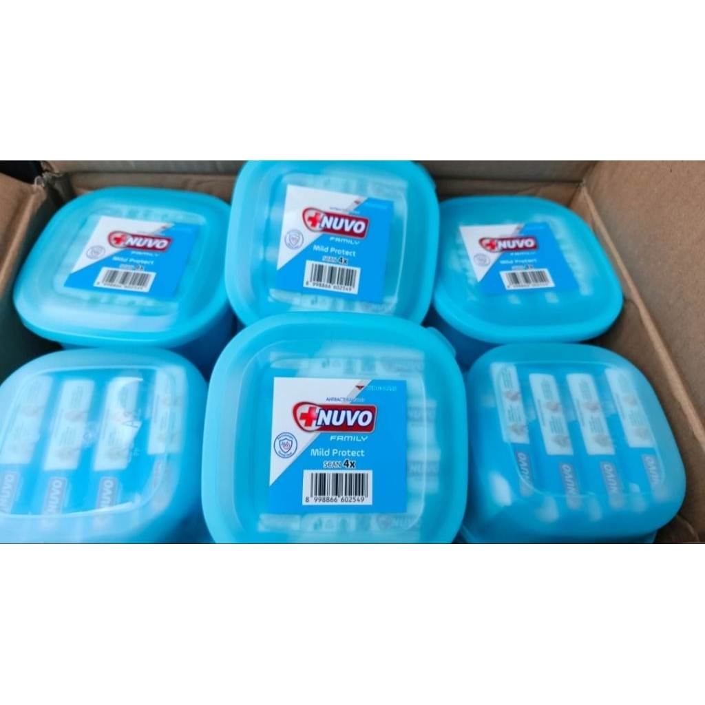 sabun nuvo aku 4 batang free box / sabun batang / sabun mandi / nuvo / nuvo biru