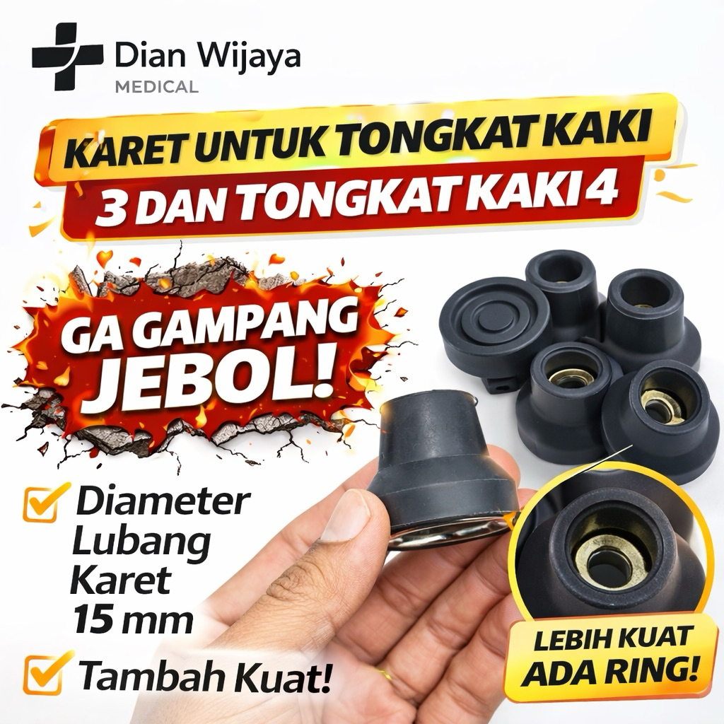 karet tongkat kaki 3 dan 4 karet tongkat kaki 4 karet tongkat kaki 3 original alas bawah tongkat kak