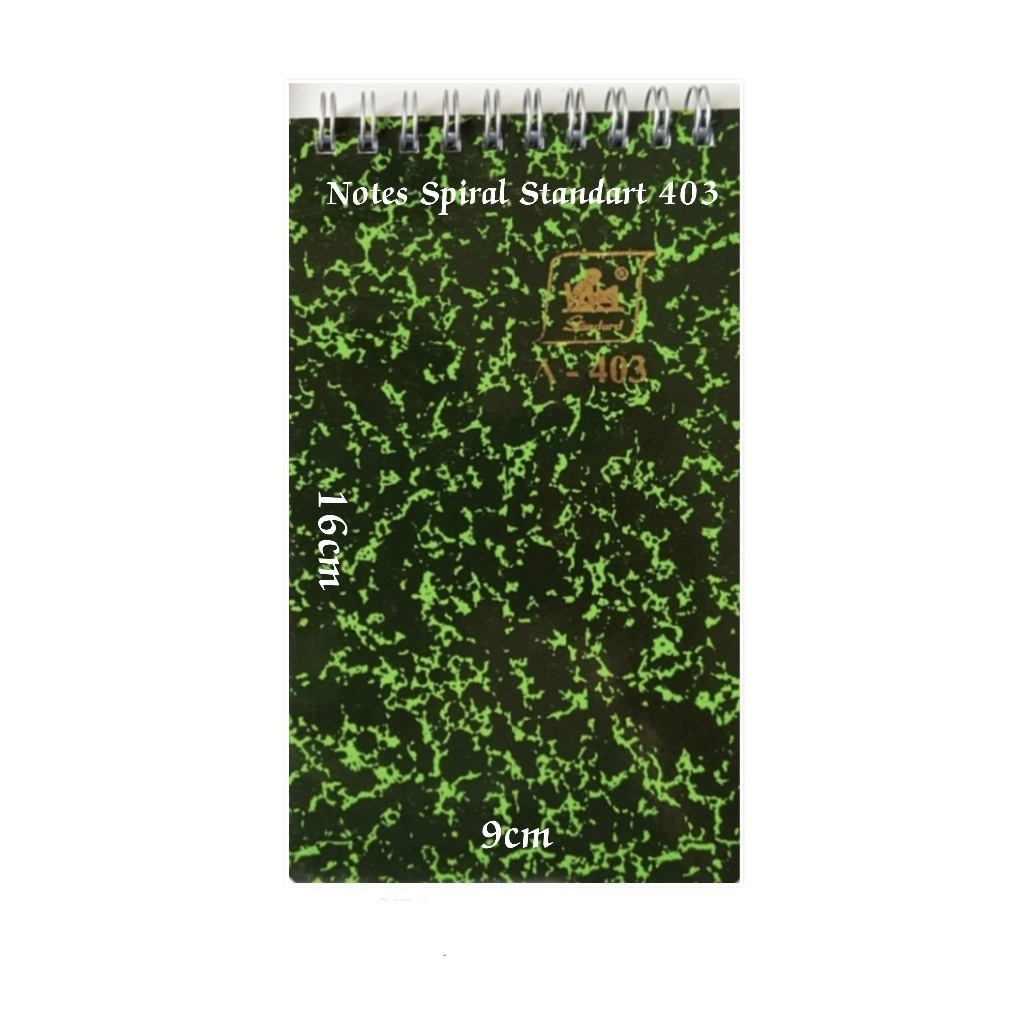 *1 Pcs* Buku Notes Spiral Standard 403 Sedang / Notebook Spiral Standard 403 Sedang