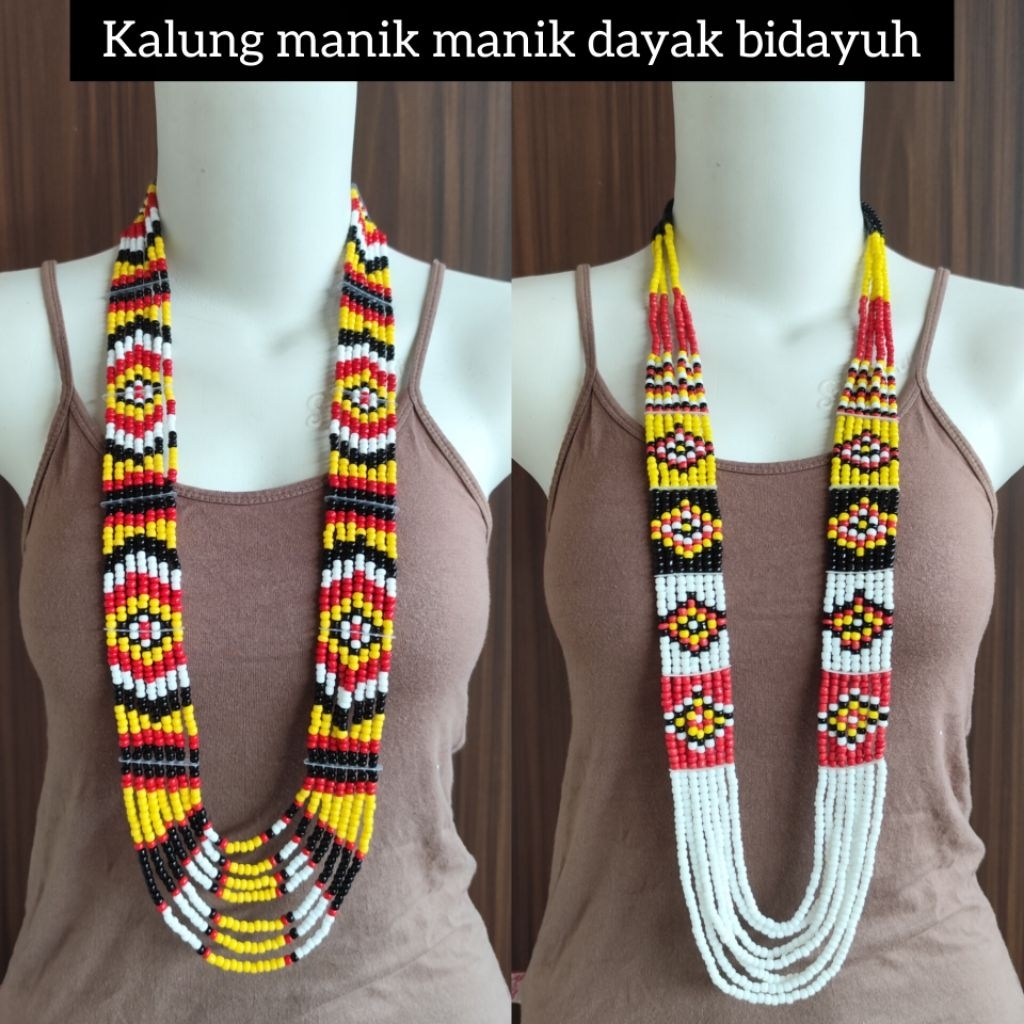 kalung manik dayak bidayuh / Kalung manik dayak / kalung dayak / kalung dayak Kalimantan / kalung et