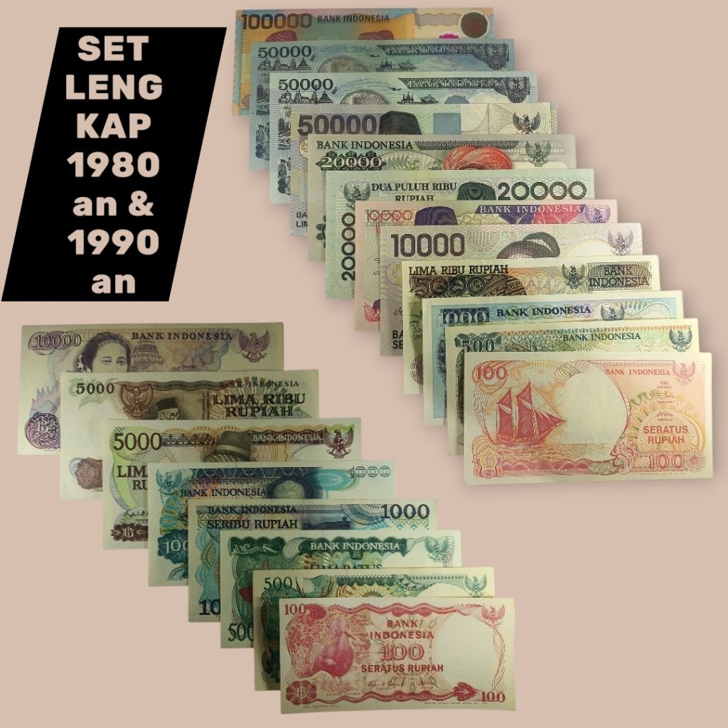 Uang Kuno Set Lengkap Era 80an & 90an aUNC/UNC GRESS