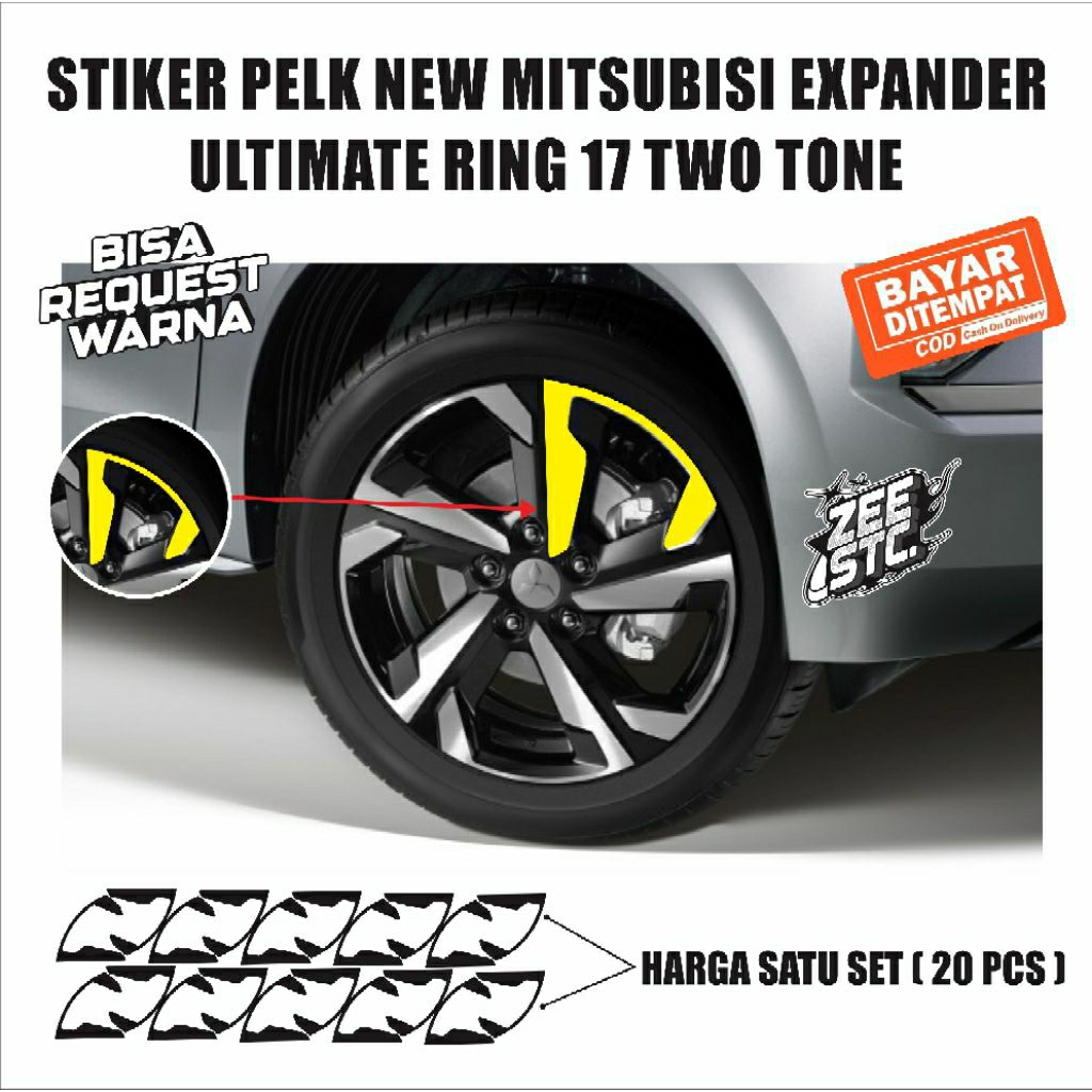 stiker VELG EXPANDER ULTIMATE RING 17 / stiker delete chrom pelk