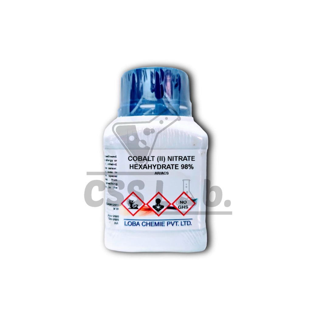 Cobalt II Nitrat Hexahidrat | Co(NO3)2.6H2O | Loba chemie 100g