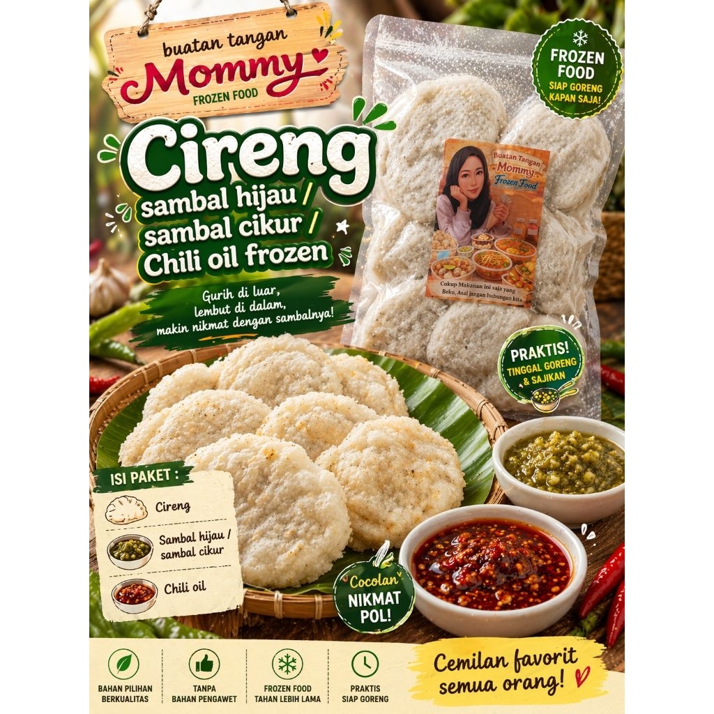 CIRENG SAMBAL HIJAU / SAMBAL CIKUR / CHILI OIL FROZEN | CIRENG FROZEN |CIRENG SALJU FROZEN | CIRENG 