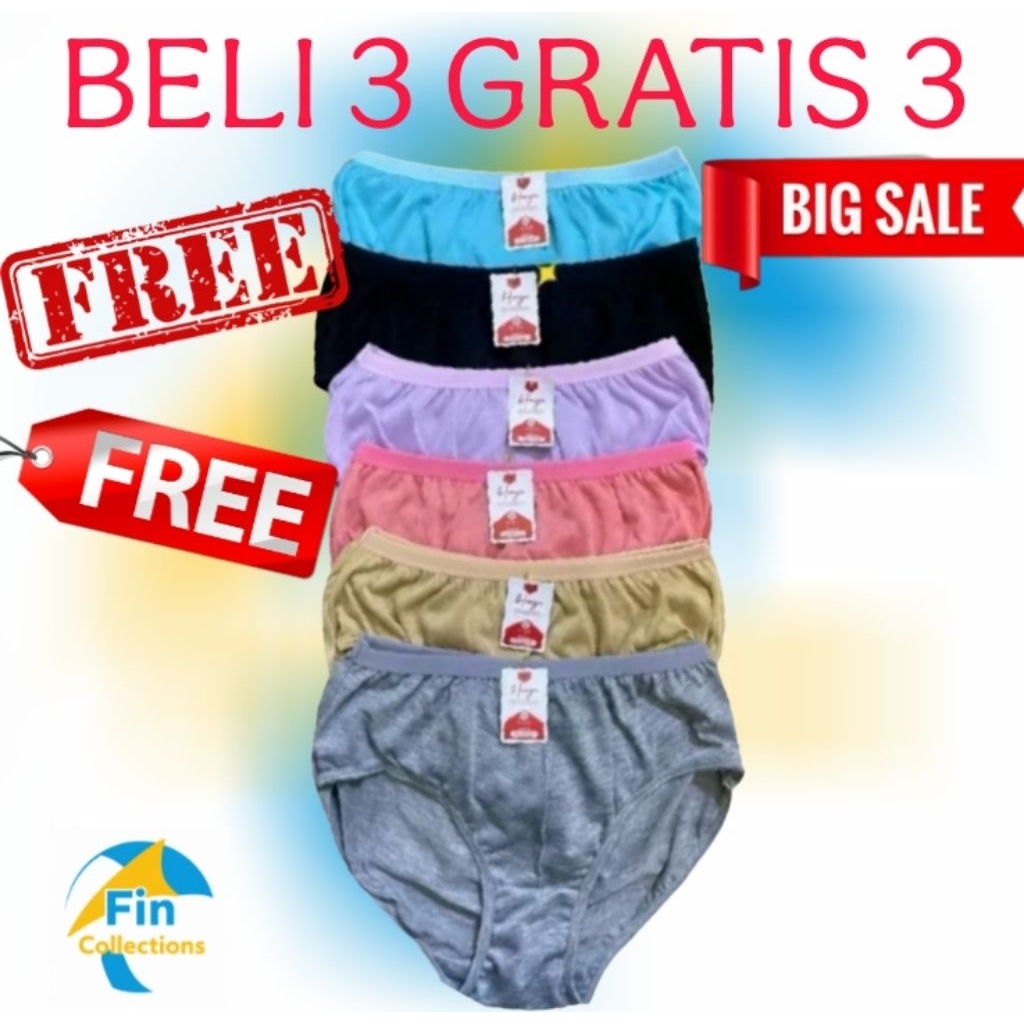 Beli3pcs gratis 3 pcs celana dalam wanita katun,Cd wanita,Celana dalam wanita