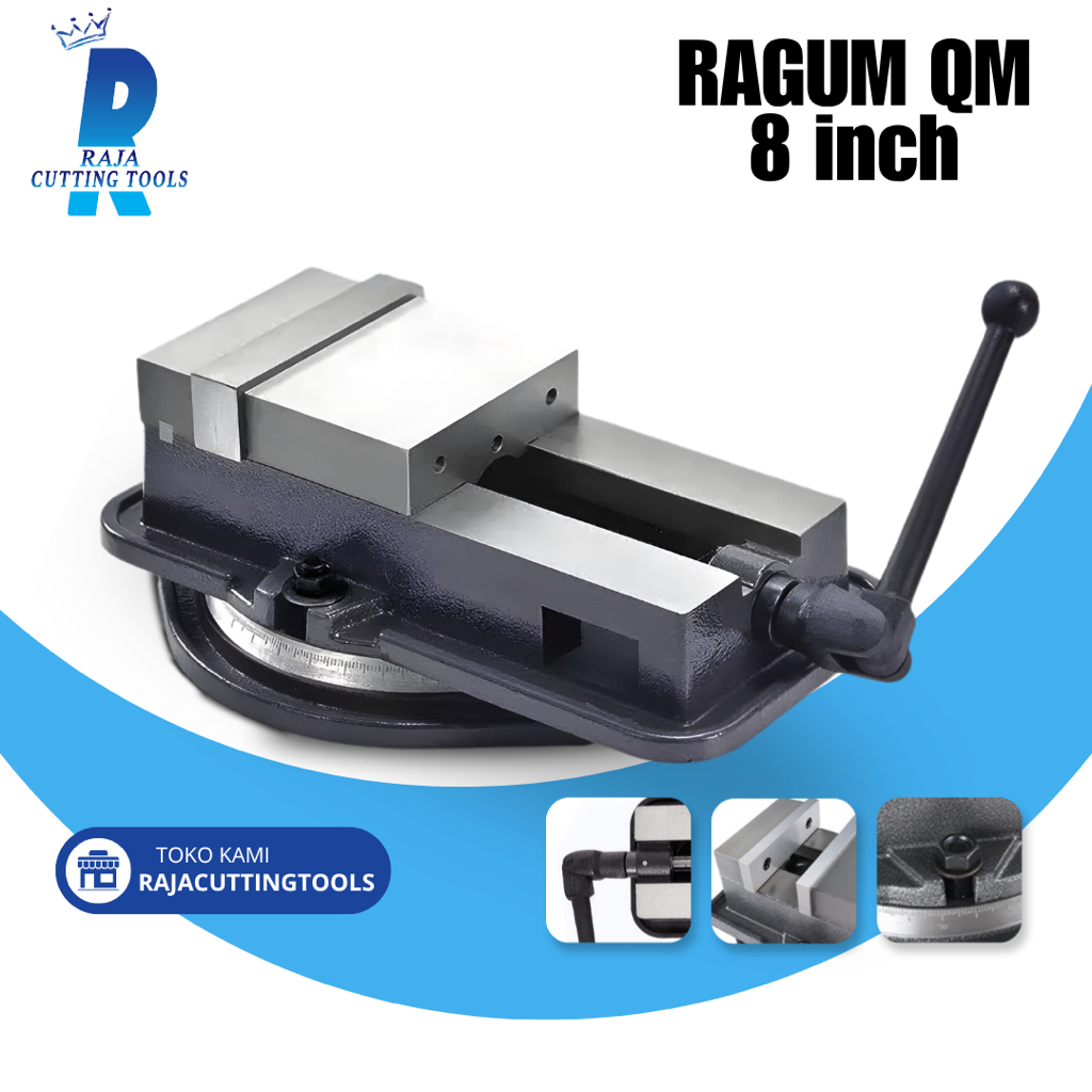 Ragum QM 200 8in full besi - Catok Ragum QM 8in Full Metal - Catok QM ukuran 8in Full Besi