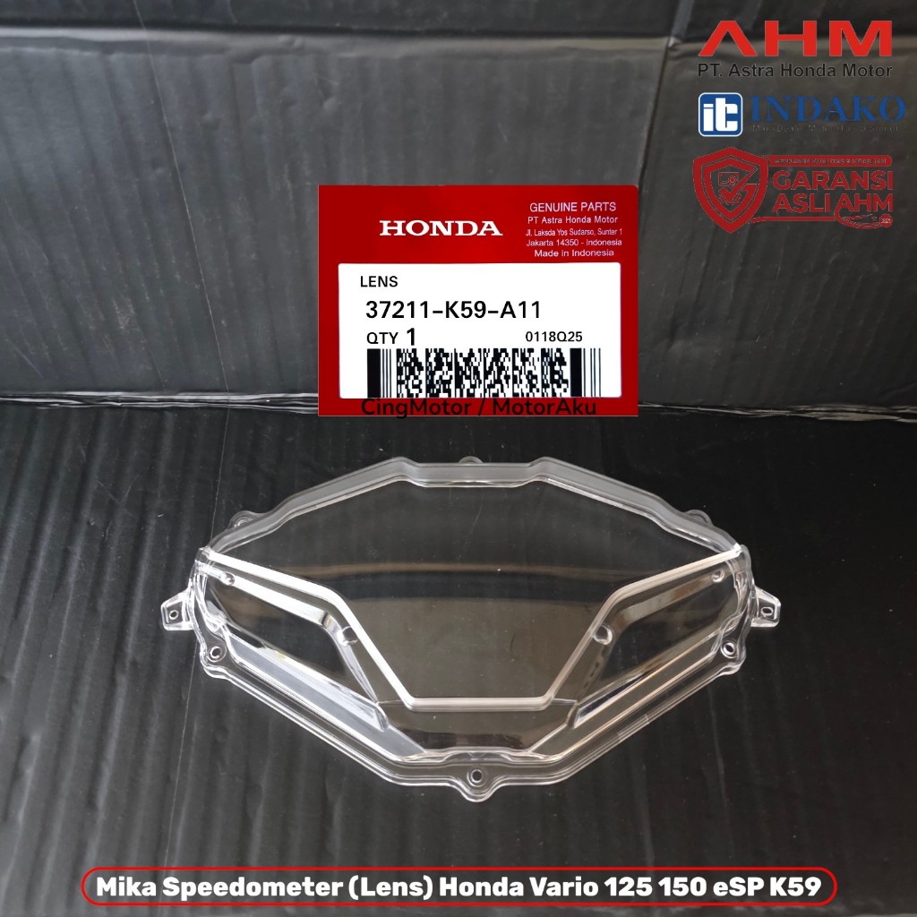 37211K59A11 COVER MIKA KACA SPEEDOMETER KILOMETER VARIO 125 150 ESP K59 K60 PART AHM