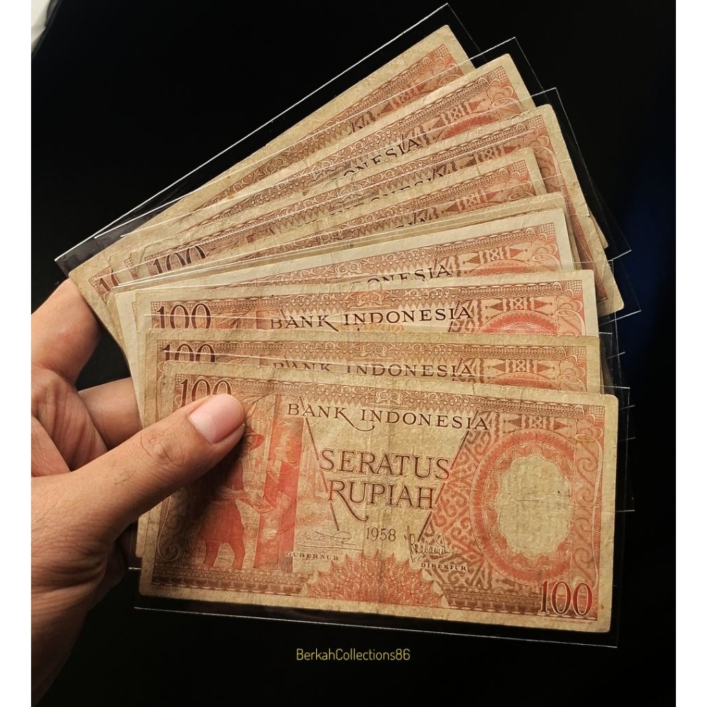 uang 100 rupiah seri pekerja tahun 1958