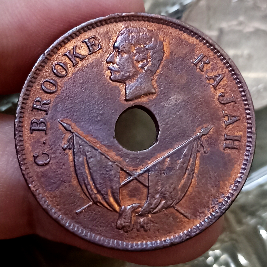 Koin Kuno Sarawak (British Malaysia) 1 Cent - Charles Brooke Rajah Tahun 1894