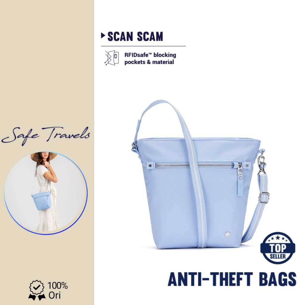 Pacsafe W Crossbody Daily Sling Bag Anti-Theft Pemblokir RFID