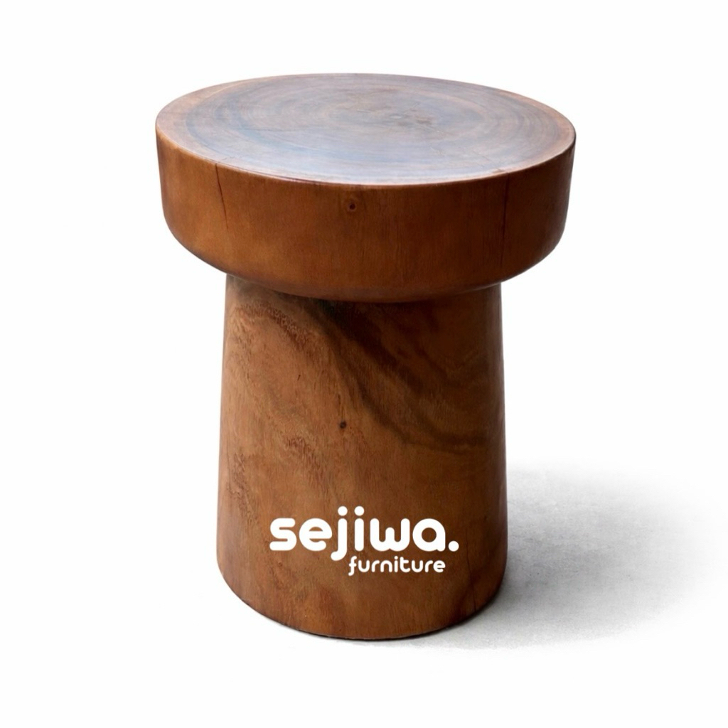 SEJIWA FURNITURE - Meja Teras Bahan Kayu Trembesi / Meja Bulat Kayu Suar / Coffee Table