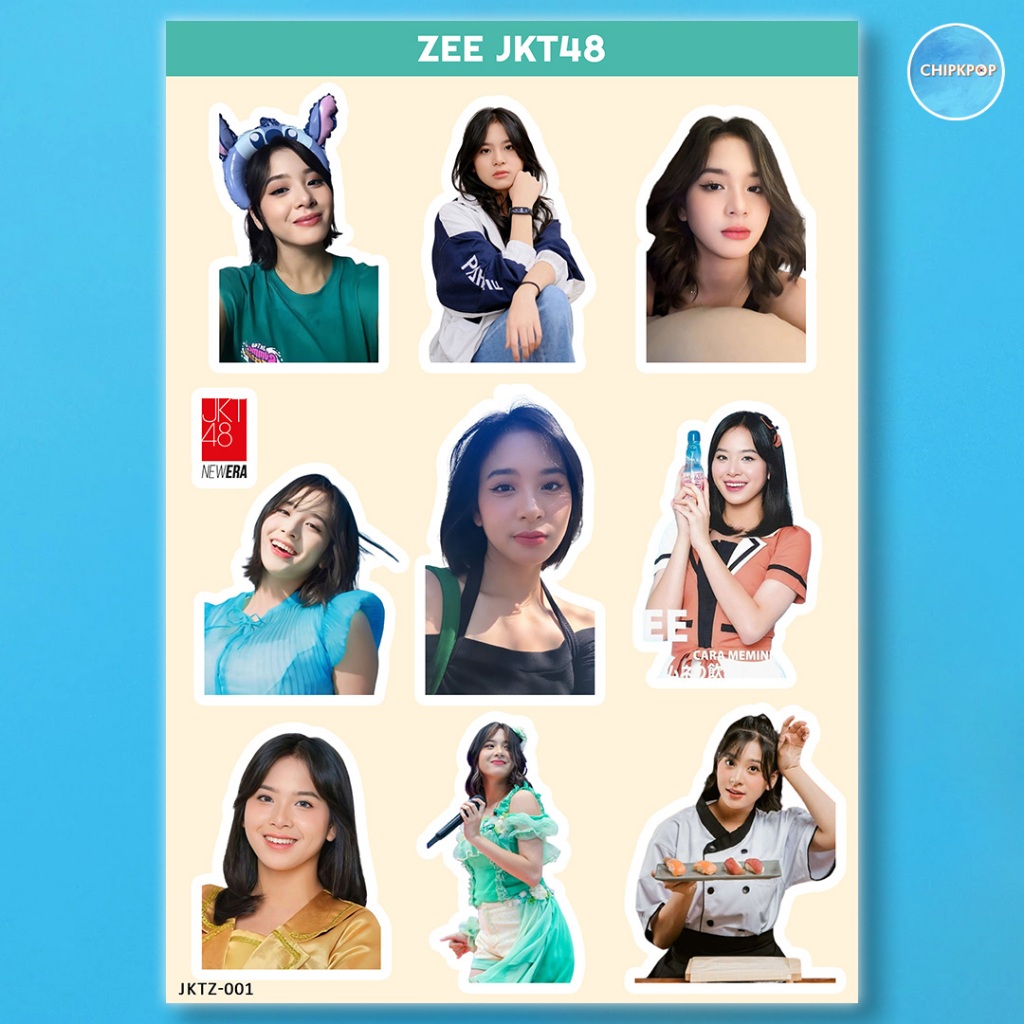 ZEE STIKER JKT 48 I STIKER JKT 48 I JKT 48 NEW ERA I STIKER ZEE JKT48 I STIKER HOLOGRAM JKT48