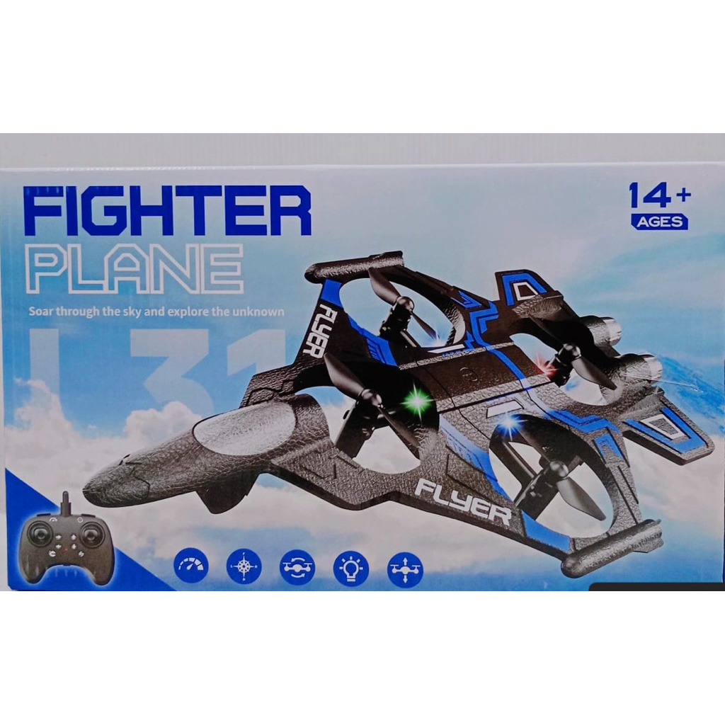 ASEMKAJKT - Mainan RC Pesawat Putar 360° FIGHTER PLANE Remote Control